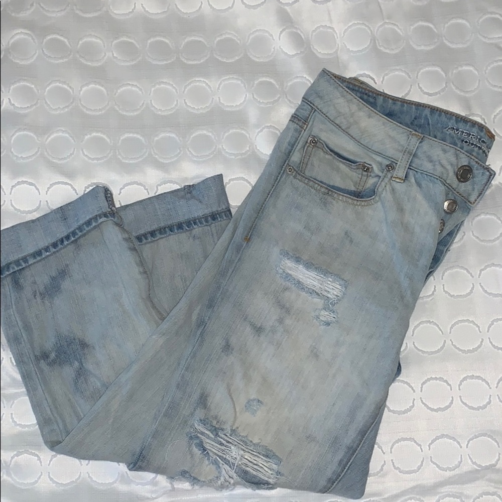 American Eagle boyfriend cut crop pants